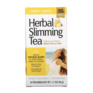 21st Century Herbal Slimming Tea รสน้ำผึ้งเลมอน ปราศจากคาเฟอีน บรรจุ 24 ถุงชา ขนาด 1.7 ออนซ์ (48 ก.)