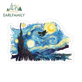 Earlfamily สติกเกอร์ ลาย Starry magic ป้องกันรอยขีดข่วน ขนาด 13 ซม. x 8.8 ซม. สําหรับติดตกแต่งตู้เย็น หน้าต่างรถยนต์
