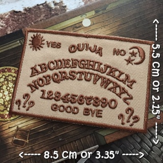 กระดานผีถ้วยแก้ว Ouija Board ตัวรีดติดเสื้อ อาร์มรีด อาร์มปัก ตกแต่งเสื้อผ้า หมวก กระเป๋า แจ๊คเก็ตยีนส์ Dark Embroide...