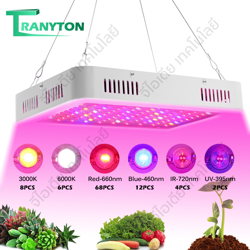 พร้อมส่ง-ac100-265v-ไฟปลูก-led-grow-light-full-spectrum-85w-ไฟปลูกต้นไม้-กันน้ำ-ir-uv-ไฟ-led-ปลูกต้นไม้-พร้อมปลั๊ก