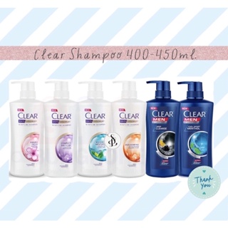 สินค้า Clear Shampoo แชมพูเคลียร์หญิงและชาย แชมพูเคลียร์ เคลียร์เมน 370-410มล.