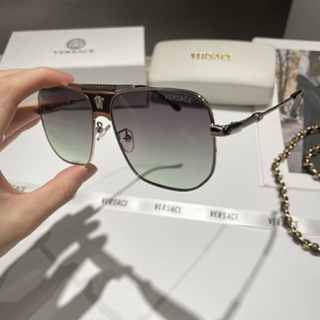 Versace แว่นตากันแดด ไล่โทนสี แบรนด์หรู แฟชั่นคลาสสิก วินเทจ สําหรับผู้ชาย ผู้หญิง