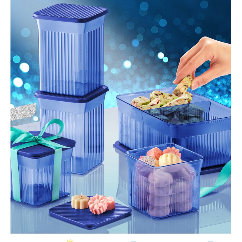 Tupperware Elegant Square 510ml 800mlOR รอบ 410ml 630ml กล่องสีเขียว ...
