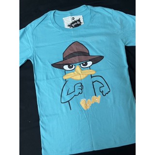 เสื้อยืดลายการ์ตูนเพอร์รี่ ตุ่นปากเป็ด Perry