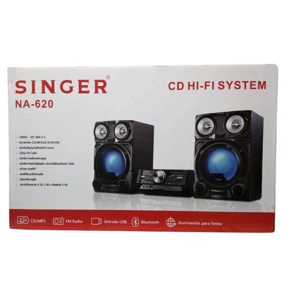 ส่งฟรี-singer-เครื่องเสียงสเตอริโอ-รุ่น-na-620-cd-hi-fi-system-cd-mp3-bluetooth-usb-fm-ประกัน-1-ปี-ผ่อนฟรี0