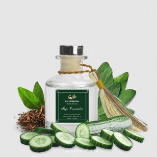 CHARMROMA Sage Cucumber Reed Diffuser / ชาร์มโรม่า ก้านไม้หอมปรับอากาศ กลิ่น เสจ คิวคัมเบอร์ 50 ml.