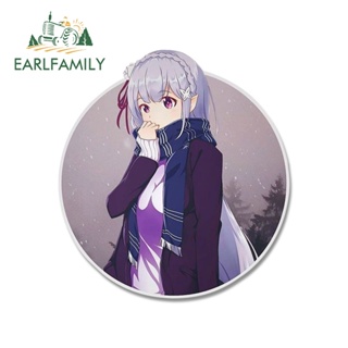Earlfamily สติกเกอร์กันน้ํา ลาย Re Life In A Different World From Zero Emilia 13 ซม. x 12.1 ซม. สําหรับติดตกแต่งรถยนต์