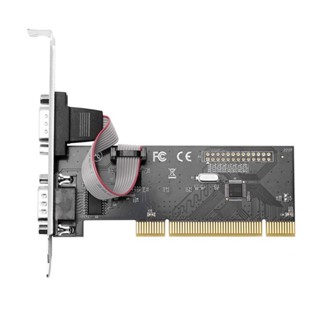 อะแดปเตอร์การ์ดเชื่อมต่อ PCI เป็น Dual COM 9Pin RS232 อินเตอร์เฟซ DB9 สําหรับคอมพิวเตอร์ตั้งโต๊ะ