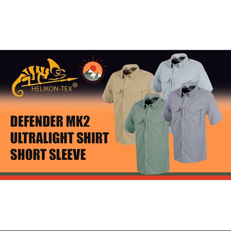 เสื้อเชิ้ตแขนสั้น Helikon-Tex รุ่น DEFENDER MK2 ULTRALIGHT SHIRT SHORT ...
