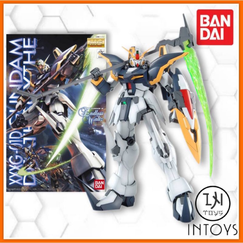 Kit Modello GUNDAM MG 1/100 Deathscythe EW - Altezza 18 Cm, Colori Bianco, Grigio, Giallo, Lama Verde, Per Collezionisti