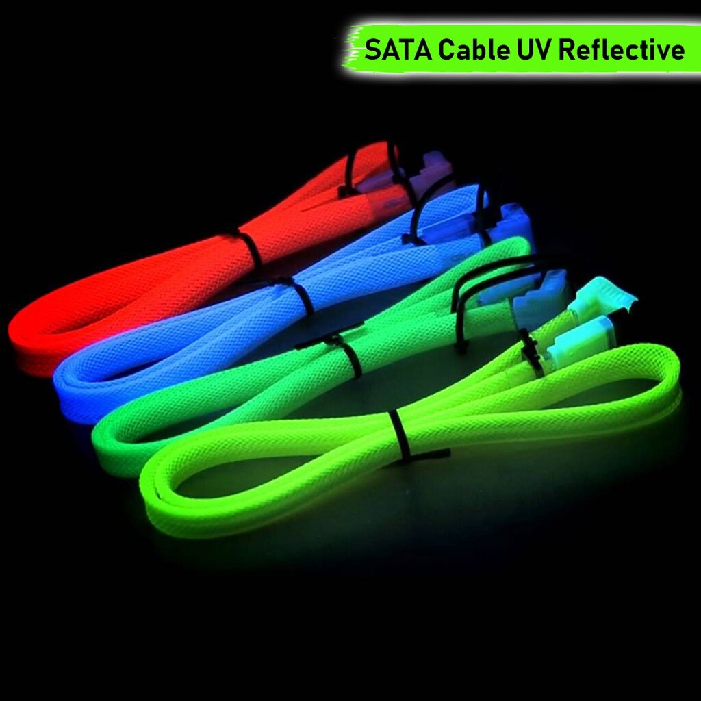 [CoolBlasterThai] VIZO SATA Cable UV Yellow Reflective 90-180 Degrees ...