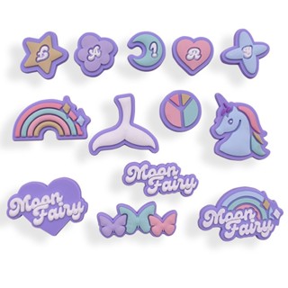 Crocs Jibbitz Pins ใหม่ เข็มกลัด ลายการ์ตูนม้า สีรุ้ง สําหรับตกแต่งรองเท้า DIY