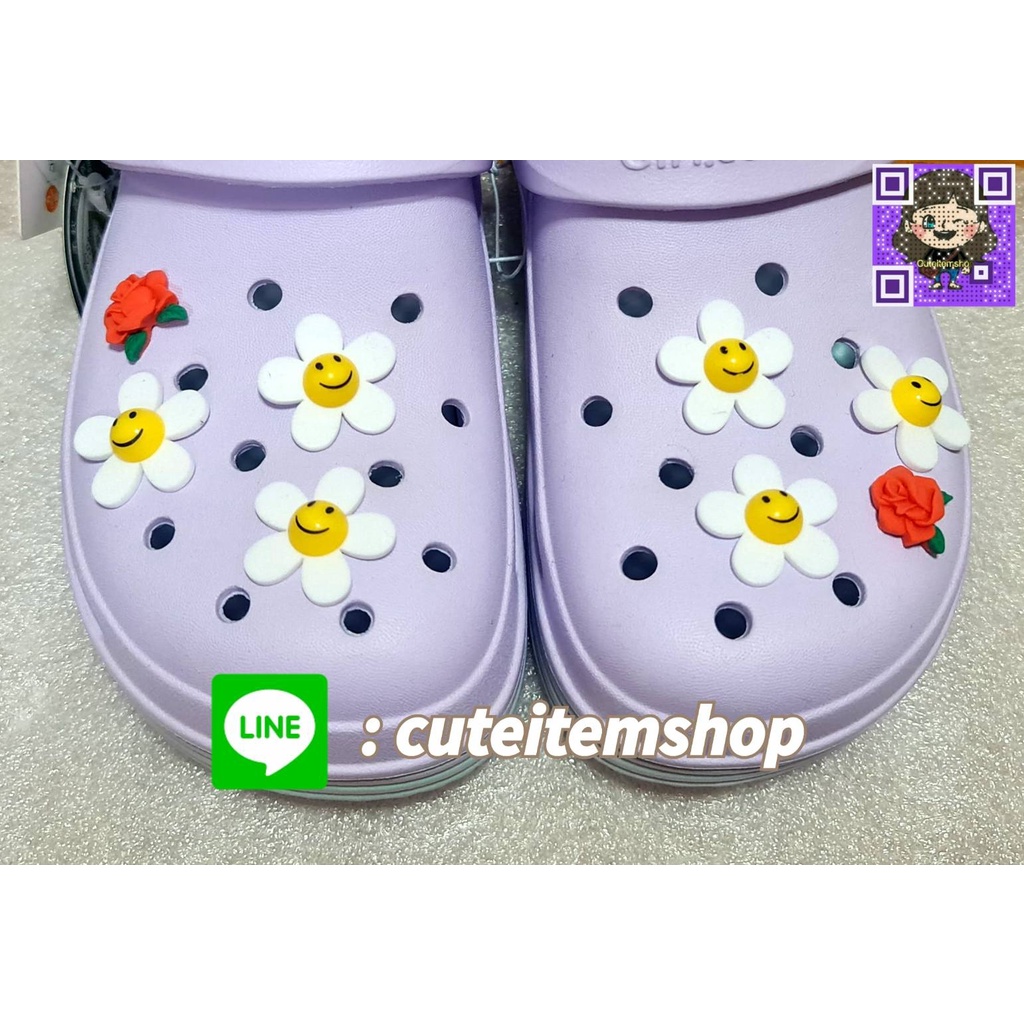 shoes-charm-resin-flowers-and-leaf-ตุ๊กตาติดรองเท้า-พร้อมส่ง-สั่ง-5-แถม-1-ตัวแถมทางร้านสุ่มให้นะคะ