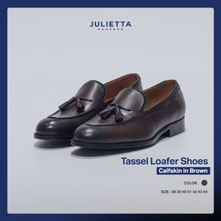 ภาพหน้าปกสินค้าJulietta รองเท้าหนัง Tassel Loafer Shoes Calfskin in Brown  Juliettabkk ที่เกี่ยวข้อง