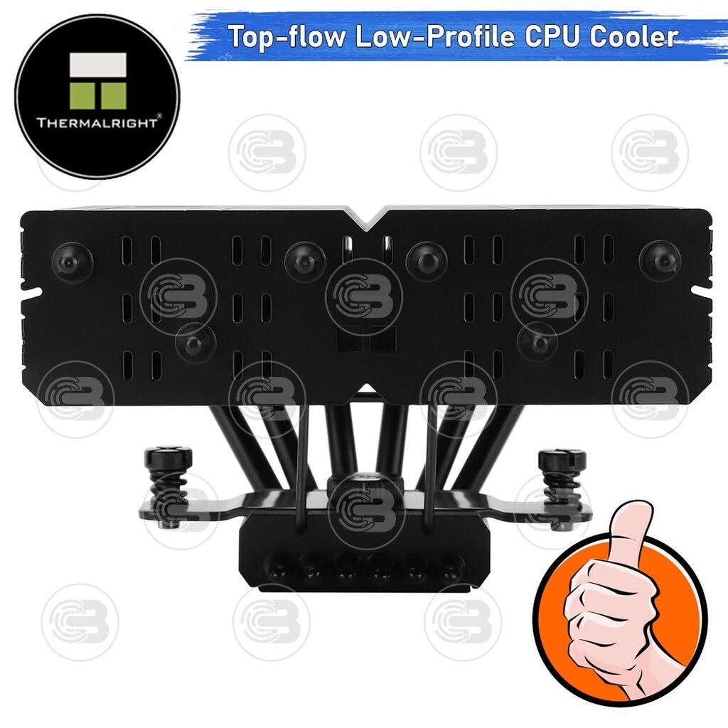 coolblasterthai-thermalright-si-100-black-low-profile-cpu-cooler-with-6-heatpipes-ประกัน-6-ปี