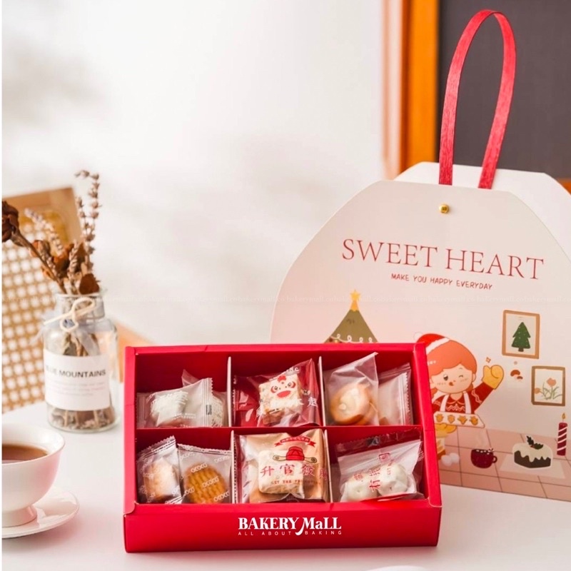 กล่องขนม-ฝาสไลด์-ทรงเหลี่ยม-หูเชือก-xmas-gift-set-ลาย-sweet-heart