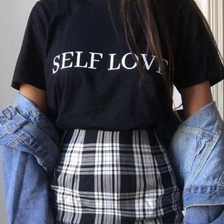 (พร้อมส่ง)เสื้อตราหานคู่ - |บีแอลนี รหัส - SELF LOVE ออกแบบเสื้อยืด / Unisex