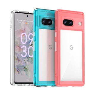 เคสโทรศัพท์มือถืออะคริลิค TPU ใส คุณภาพสูง พร้อมฝาครอบด้านหลัง PC สําหรับ Google Pixel 7 Pro