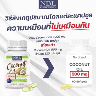 ภาพขนาดย่อของภาพหน้าปกสินค้าNBL นูโบลิค น้ำมันมะพร้าวสกัดเย็น แคปซูล 60 เม็ด จากร้าน classybkk บน Shopee ภาพที่ 2