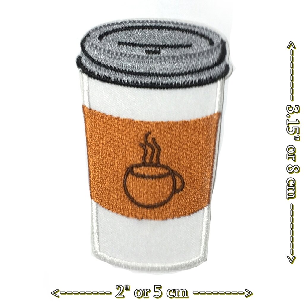 กาแฟ-เครื่องดื่ม-ตัวรีดติดเสื้อ-อาร์มรีด-อาร์มปัก-ตกแต่งเสื้อผ้า-หมวก-กระเป๋า-แจ๊คเก็ตยีนส์-food-drink-embroidered-i