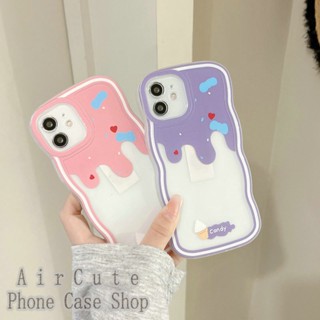 เคส iPhone 14 13 12 11 Pro X XR XS Max 8 7 Plus iPhone8 iPhone7 8Plus 7Plus iPhone13 iPhone12 iPhone11 iPhone14 ProMax Transparent Wave Frame Milk Cream Soft Case