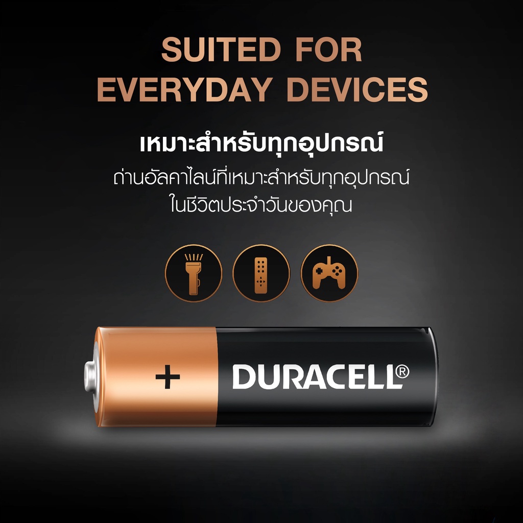 duracell-aa-ถ่านอัลคาไลน์-ดูราเซลล์-aa-สำหรับอุปกรณ์ที่ใช้เป็นประจำทุกวัน-แพ็ค-8-ก้อน