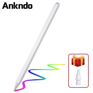 Ankndo ปากกาสไตลัส พร้อมตัวปฏิเสธฝ่ามือ สําหรับ i-Pad Air 5 Air 4 Pro 11 12 9 2021 Mini 6 Stylus Pencil 1