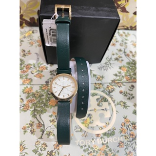 พร้อมส่ง 🔥🔥Sale 3399🔥🔥 นาฬิกา Tory Burch Gigi Double Wrap Watch TBW 2003 ขนาด 28mm. สายพันข้อมือ แบบสวยเก๋ สีเขียว