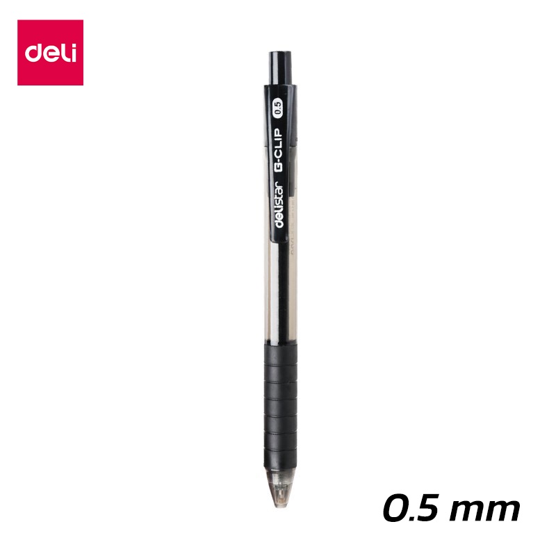 ภาพหน้าปกสินค้าDeli ปากกาเจล ปากกา ปากกาดำ ปากกาแบบปลอก อุปกรณ์การเขียน อุปกรณ์การเขียน สีดำ ขนาด 0.5mm 1ชิ้น Gel Pen Black makoto_mall จากร้าน makoto_mall บน Shopee