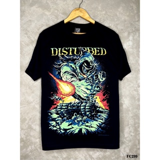 Disturbedเสื้อยืดสีดำสกรีนลายFC299