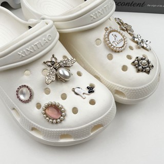 Crocs Jibbitz ชุดปุ่มกด หรูหรา DIY สําหรับรองเท้า