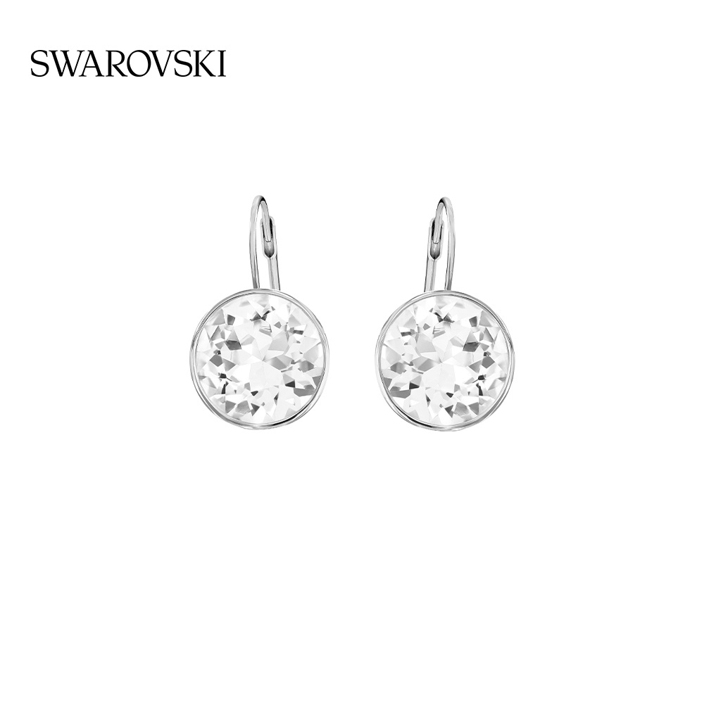 ของแท้-พร้อมส่ง-swarovski-swarovski-bella-ต่างหูคริสตัล-สีขาว-สีทอง-ของขวัญ