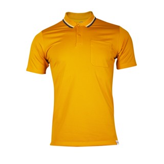 EGO SPORT EG6187 เสื้อโปโล เสื้อโปโลผู้ชาย สีเหลืองทอง แห้งง่าย ระบายอากาศได้ดี Anti-Bacterial