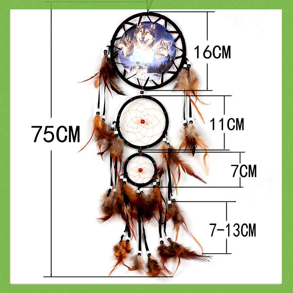 ตาข่ายดักฝัน-ประดับขนนก-แฮนด์เมด-สําหรับแขวนตกแต่งผนัง