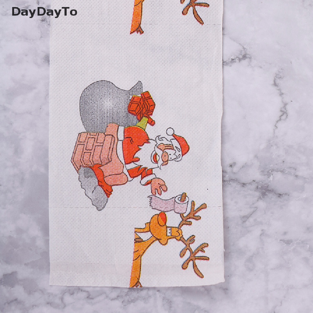 daydayto-ม้วนกระดาษทิชชู่-ลายซานตาคลอส-คริสต์มาส-สําหรับตกแต่งบ้าน-ห้องน้ํา