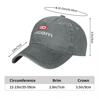 Facom พร้อมส่ง หมวกเบสบอล ผ้าฝ้าย 100% ผ้ายีน ทรงโค้ง ปรับขนาดได้ เข้ากับทุกชุด สําหรับผู้ชาย และผู้หญิง