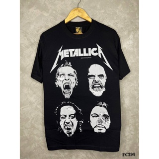Metallicaเสื้อยืดสีดำสกรีนลายFC294