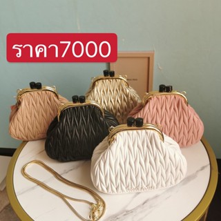 พรี ราคา7000 MIU MIU 5BP016L Belle หนังแกะ​ กระเป๋าโซ่ กระเป๋าสะพาย