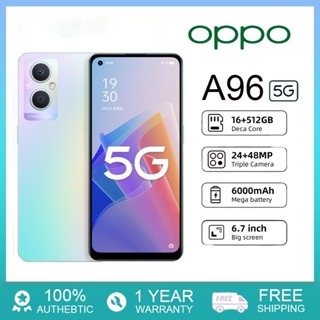 ภาพขนาดย่อของสินค้าโทรศัพท์มือถือ OPPO A96 ของแท้100% 5G โทรศัพท์ 12+512GB โทรศัพท์ราคาถูก SmartPhone รองรับ2ซิม ประกันศูนย์ 2ปี