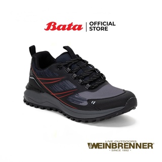 Bata บาจา รองเท้าผ้าใบแบบผูกเชือก สวมใส่ง่าย รองรับน้ำหนักเท้า เดินป่า กระชับ   รุ่น KASEN สีดำ 8306810