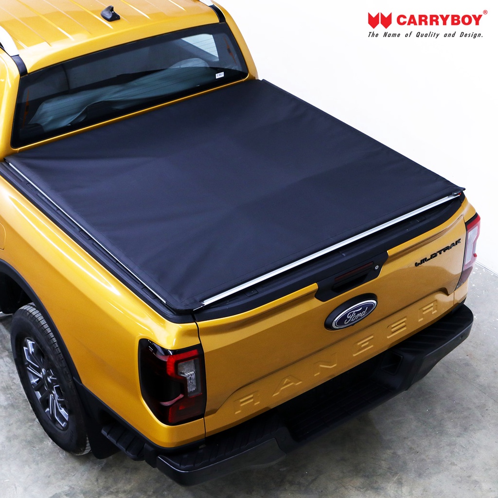 carryboyผ้าใบปิดกระบะท้าย-รถ-ford-ranger-next-gen-แครี่บอย-cb-743-ซอฟท์-ลิด-แถมฟรีฟิล์มติดกระจกข้างขนาด127x87mm