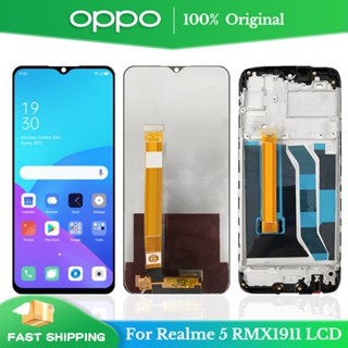 ของแท้ 6.5&quot; ชุดประกอบหน้าจอสัมผัสดิจิทัล LCD พร้อมกรอบ สําหรับ Oppo Realme 5 RMX1911 5s RMX1925 5i RMX2030