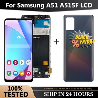 หน้าจอสัมผัส LCD 100% พร้อมกรอบดิจิไทเซอร์ สําหรับ Samsung Galaxy A51 Samsung A515 A515F A515F DS