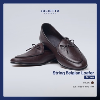 ภาพหน้าปกสินค้าJulietta - รองเท้าหนัง String Belgian Loafer Brown รองเท้า Juliettabkk ที่เกี่ยวข้อง