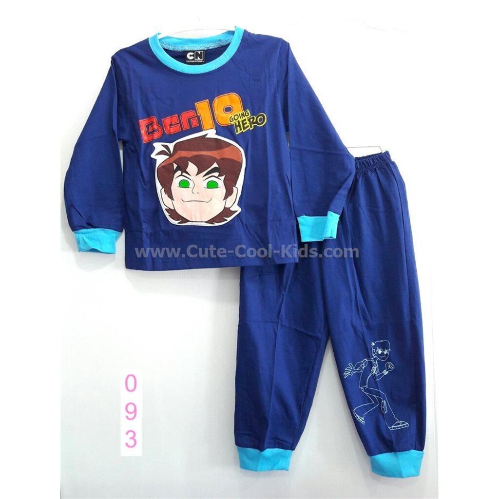 l-pjb-093-thb-ชุดนอนเด็ก-สีฟ้า-ลาย-ben10-size-90-1-2y