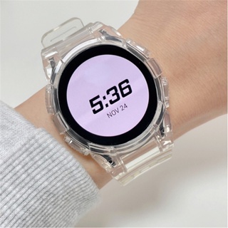 สายนาฬิกาข้อมือซิลิโคนใส แบบนิ่ม ระบายอากาศได้ดี สําหรับ Samsung Galaxy Watch 4 40 มม. 44 มม.