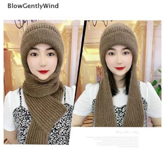 Blowgentlywind ผ้าพันคอ ผ้ากํามะหยี่ขนนิ่ม แบบหนา กันลม ให้ความอบอุ่น เหมาะกับฤดูหนาว สําหรับผู้หญิง BGW