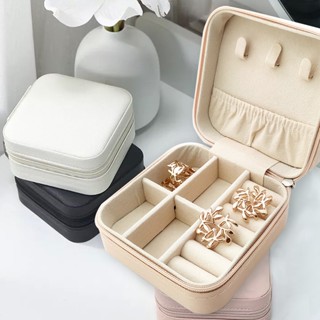 กล่องใส่เครื่องประดับหนังPU แบบพกพาขนาดเล็ก Jewelry box