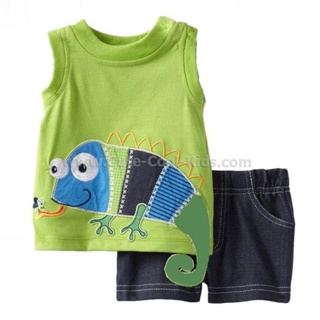 STPB-674 ชุดเซ็ทเด็กผู้ชายแขนสั้นขาสั้น Size-120 (5-6Y)