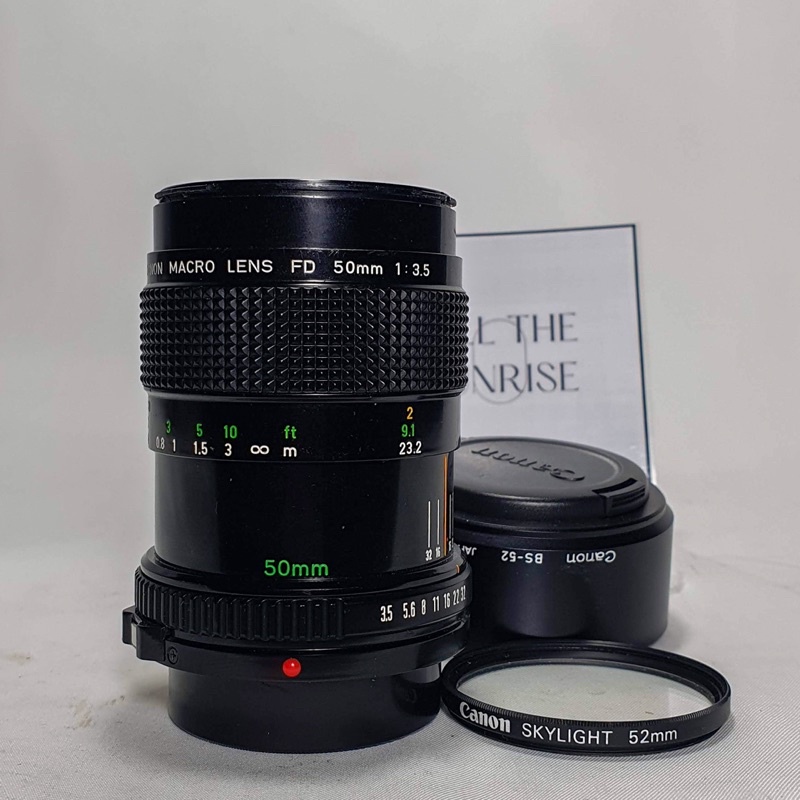 N MINT ] Canon New FD NFD 50mm F3.5 Macro Lens for A-1 AE-1 from Japan